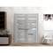 Sartodoors Solid French Double Doors 36 x 80in, Quadro 4445 Light Grey Oak W/ Frosted Glass QUADRO4445DD-OAK-36 - alternate 3